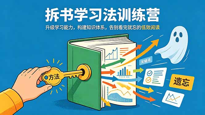 拆书学习法训练营,升级学习能力,构建知识体系,,告别看完就忘的低效阅读-韬哥副业项目资源网