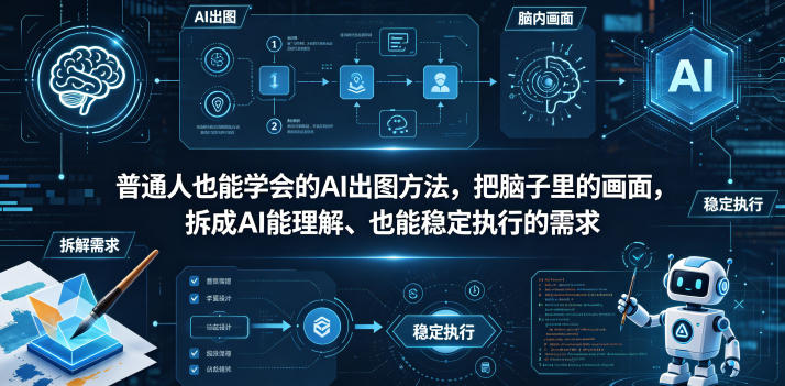 普通⼈也能学会的AI出图⽅法，把脑子里的画面，拆成AI能理解、也能稳定执行的需求【文档】-韬哥副业项目资源网