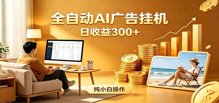 AI风口项目，全程解放双手，后台自动运行赚取收益，每天稳定收益300+-韬哥副业项目资源网