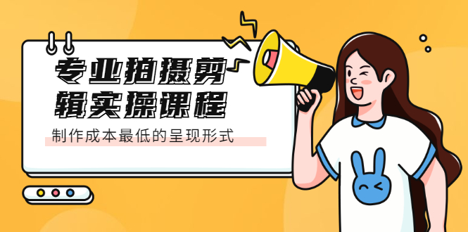 （2066期）专业拍摄剪辑实操课程：制作成本最低的呈现形式-韬哥副业项目资源网