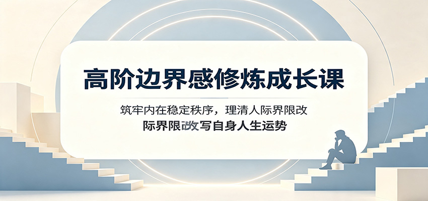 高阶边界感修炼成长课：筑牢内在稳定秩序，理清人际界限改写自身人生运势-韬哥副业项目资源网