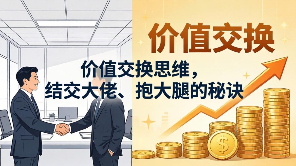 某付费文章:价值交换思维,结交大佬、抱大腿的秘诀-韬哥副业项目资源网