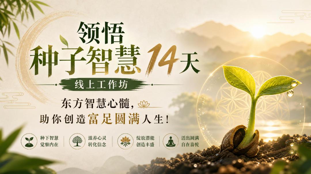 鹿大米领悟种子智慧14天线上工作坊，东方智慧心髓，助你创造富足圆满人生！-韬哥副业项目资源网