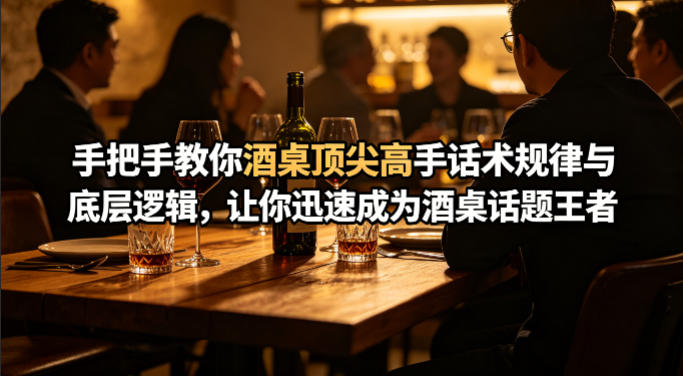 付费文章：手把手教你酒桌顶尖高手话术规律与底层逻辑，让你迅速成为酒桌话题王者(二十年全网独家经验分享)-韬哥副业项目资源网