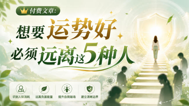 付费文章：想要运势好，必须远离这5种人-韬哥副业项目资源网