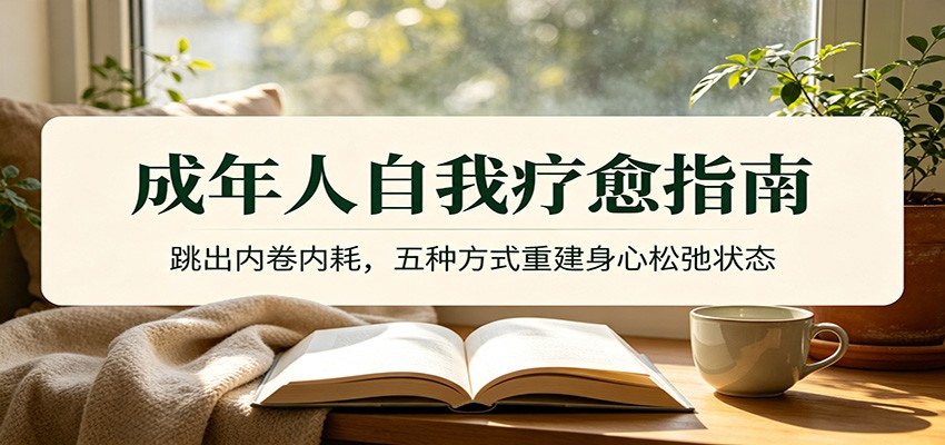 成年人自我疗愈指南:跳出内卷内耗,五种方式重建身心松弛状态-韬哥副业项目资源网