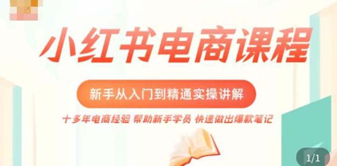 （5049期）小红书电商新手入门到精通实操课，从入门到精通做爆款笔记，开店运营-韬哥副业项目资源网