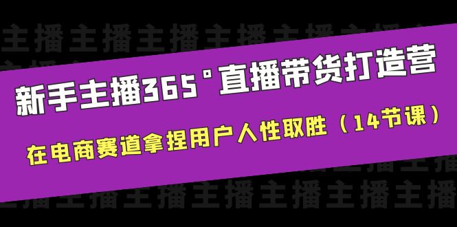 （6389期）新手主播365°直播带货·打造营，在电商赛道拿捏用户人性取胜（14节课）-韬哥副业项目资源网