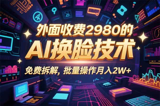 （15969期）0粉丝0基础，用AI换脸改头换面，3分钟一条原创视频，收益稳稳-韬哥副业项目资源网