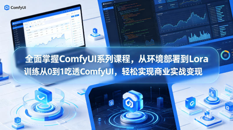 全面掌握ComfyUI系列课程,从环境部署到Lora训练从0到1吃透ComfyUI,轻松实现商业实战变现-韬哥副业项目资源网