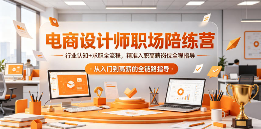 电商设计师职场陪练营，行业认知+求职全流程，精准入职高薪岗位全程指导-韬哥副业项目资源网