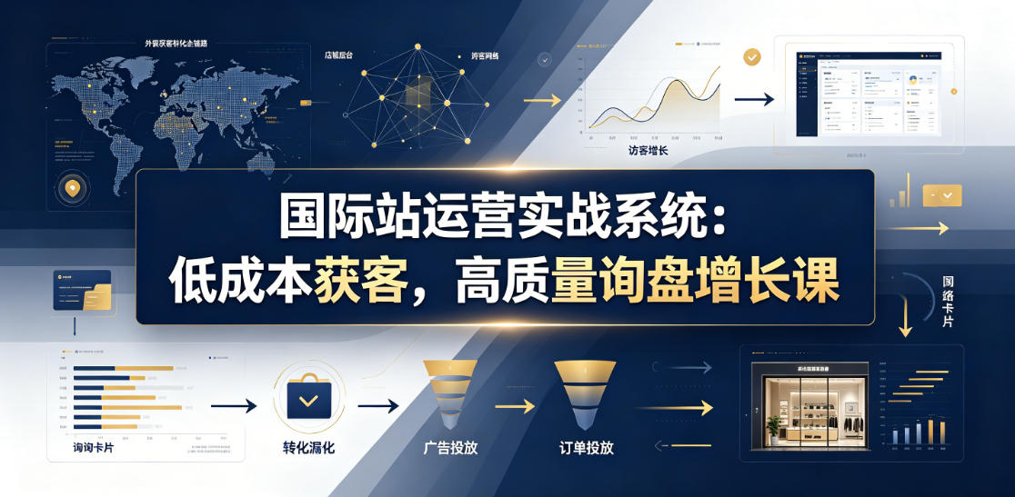 国际站运营实战系统:低成本获客,高质量询盘增长课(更新26年)-韬哥副业项目资源网
