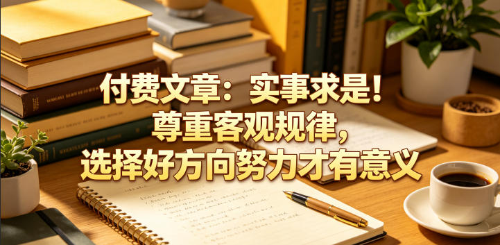 付费文章：实事求是！尊重客观规律，选择好方向努力才有意义-韬哥副业项目资源网
