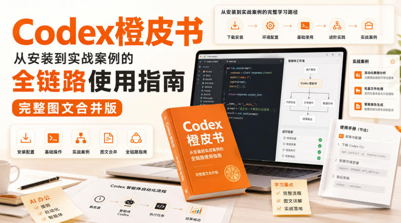 Codex橙皮书,从安装到实战案例的全链路使用指南,完整图文合并版-韬哥副业项目资源网