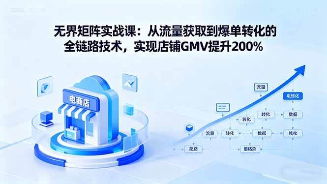 （16104期）无界矩阵实战课：从流量获取到爆单转化的全链路技术，实现店铺GMV提升200%-韬哥副业项目资源网