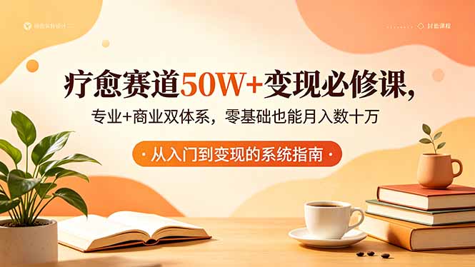 疗愈赛道50W+变现必修课，专业+商业双体系，零基础也能月入数十万-韬哥副业项目资源网