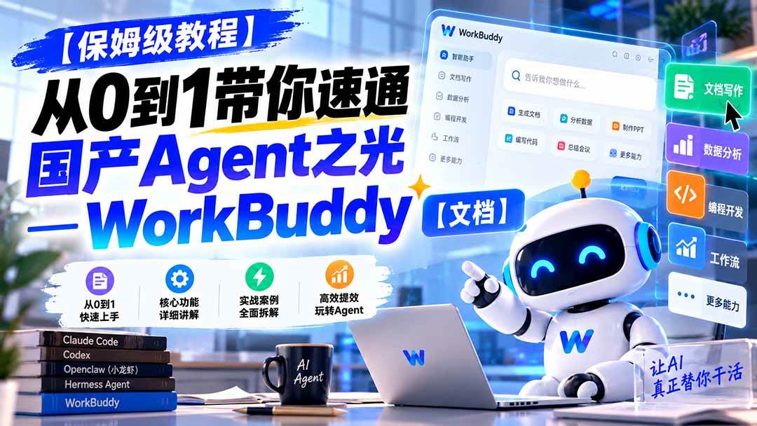 （20920期）【保姆级教程】从0到1带你速通国产Agent之光—WorkBuddy【文档】-韬哥副业项目资源网