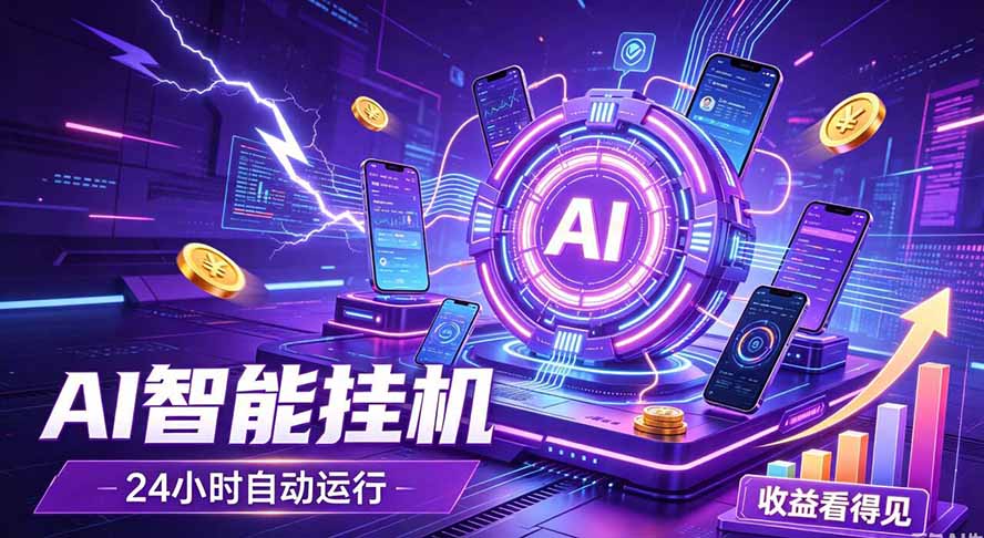AI智能广告挂机，躺赚新模式 设备托管运行，解放双手持续变现-韬哥副业项目资源网