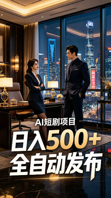快手AI短剧自动发布，矩阵批量运营变现，轻资产副业项目，日入500+【揭秘】-韬哥副业项目资源网