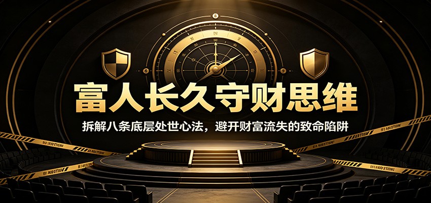 富人长久守财思维：拆解八条底层处世心法，避开财富流失的致命陷阱-韬哥副业项目资源网