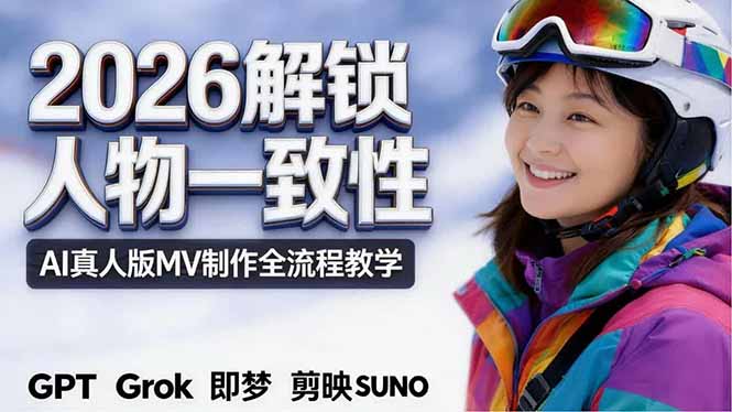 2026独创解锁人物一致性:AI真人版MV制作,不讲空话,不拼概念,全流程实操-韬哥副业项目资源网