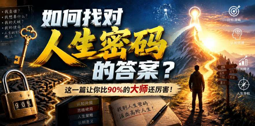 付费文章：如何找对人生密码的答案？这一篇让你比90%的大师还厉害！-韬哥副业项目资源网