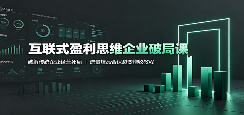 互联式盈利思维企业破局课：破解传统企业经营死局，流量爆品合伙裂变增收教程-韬哥副业项目资源网