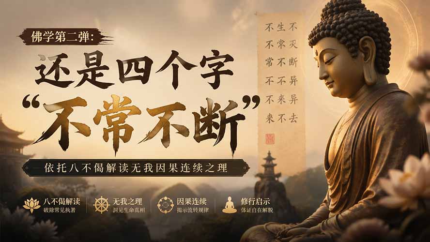 付费文章:佛学第二弹:还是四个字“不常不断”依托八不偈解读无我因果连续之理-韬哥副业项目资源网