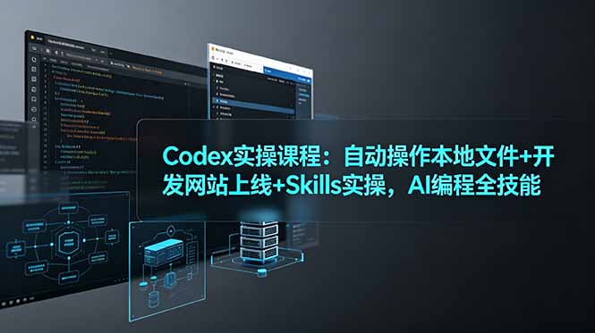 Codex实操课程：自动操作本地文件+开发网站上线+Skills实操，AI编程全技能-韬哥副业项目资源网