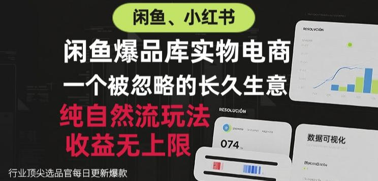 闲鱼小红书实物电商，纯自然流玩法，一个被忽略的长久生意，收益无上限【揭秘】-韬哥副业项目资源网