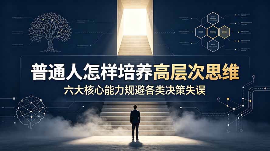 付费文章：普通人怎样培养高层次思维，六大核心能力规避各类决策失误-韬哥副业项目资源网