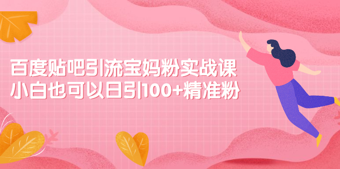 (2149期)百度贴吧引流宝妈粉实战课,小白也可以日引100+精准粉【视频课程】