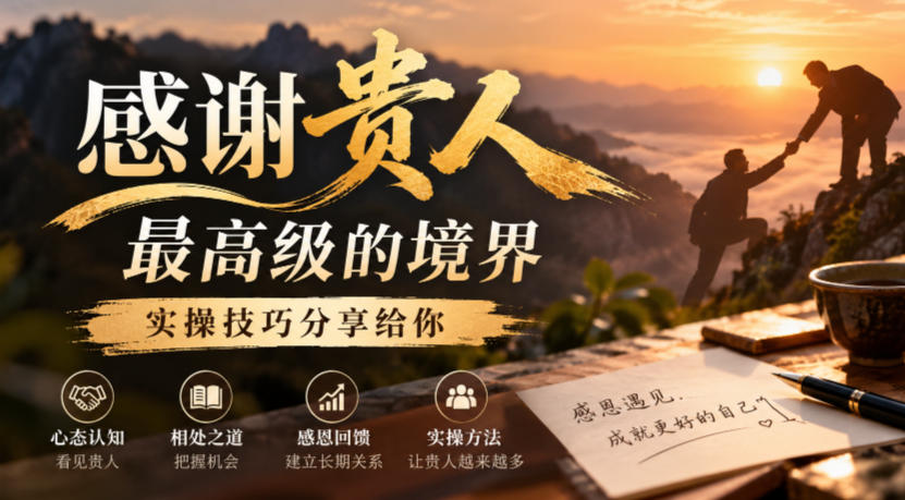 某公众号付费文章：感谢贵人最高级的境界，实操技巧分享给你-韬哥副业项目资源网