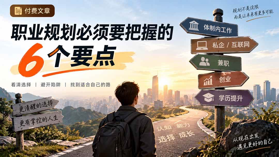 （20422期）付费文章：职业规划必须要把握的6个要点-韬哥副业项目资源网