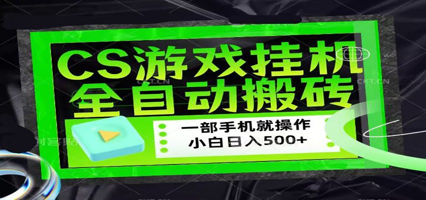 CSGO游戏挂机捡漏搬砖,超稳定的项目,带领1000+小白实现日入500+-韬哥副业项目资源网