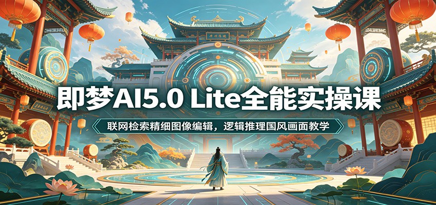 即梦AI5.0 Lite全能实操课:联网检索精细图像编辑,逻辑推理国风画面教学-韬哥副业项目资源网