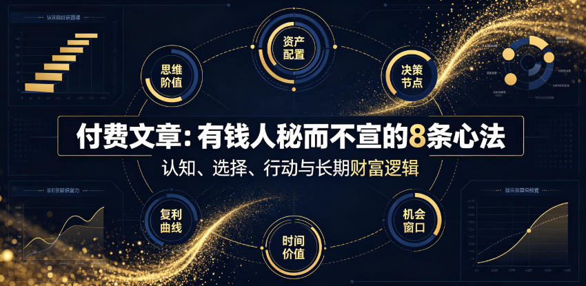 付费文章：有钱人秘而不宣的8条心法-韬哥副业项目资源网