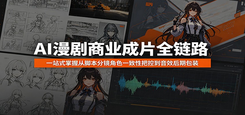 AI漫剧商业成片全链路:一站式掌握从脚本分镜角色一致性把控到音效后期包装-韬哥副业项目资源网