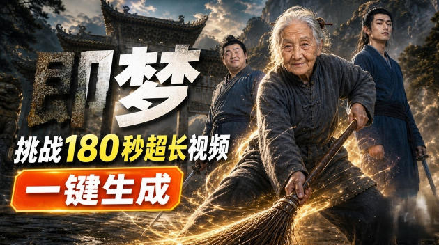 即梦挑战180秒超长视频！一键生成3分钟电影？完整制作流程详细分享！-韬哥副业项目资源网