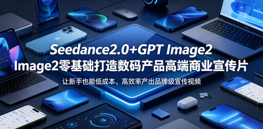 Seedance2.0+GPT Image2零基础打造数码产品高端商业宣传片，让新手也能低成本、高效率产出品牌级宣传视频-韬哥副业项目资源网