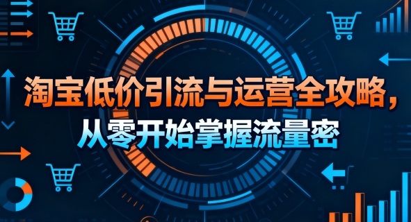 淘宝低价引流与运营全攻略，从零开始掌握流量密码-韬哥副业项目资源网