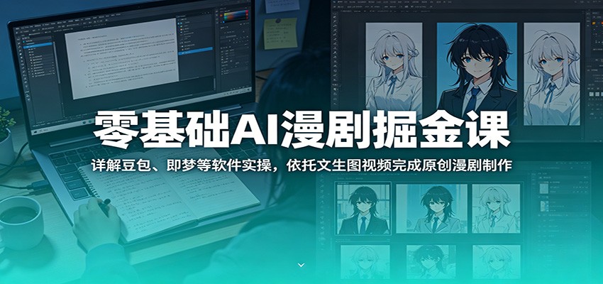 零基础AI漫剧掘金课：详解豆包、即梦等软件实操，依托文生图视频完成原创漫剧制作-韬哥副业项目资源网