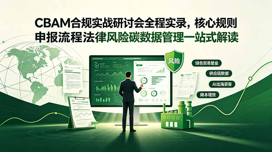 CBAM合规实战研讨会全程实录,核心规则申报流程法律风险碳数据管理一站式解读-韬哥副业项目资源网