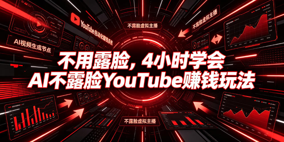 不用露脸，4小时学会AI不露脸YouTube賺钱玩法【原创双语字幕】-韬哥副业项目资源网