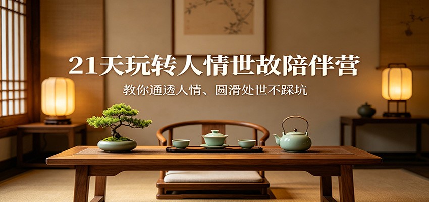 21天玩转人情世故陪伴营：教你通透人情、圆滑处世不踩坑-韬哥副业项目资源网