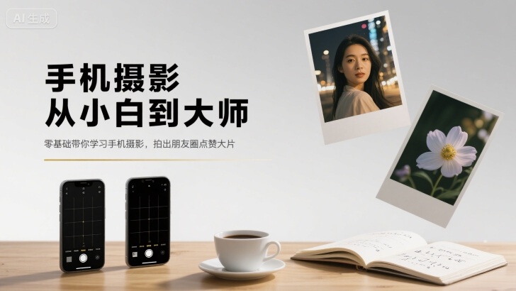 手机摄影从小白到大师，零基础带你学习手机摄影，拍出朋友圈点赞大片-韬哥副业项目资源网
