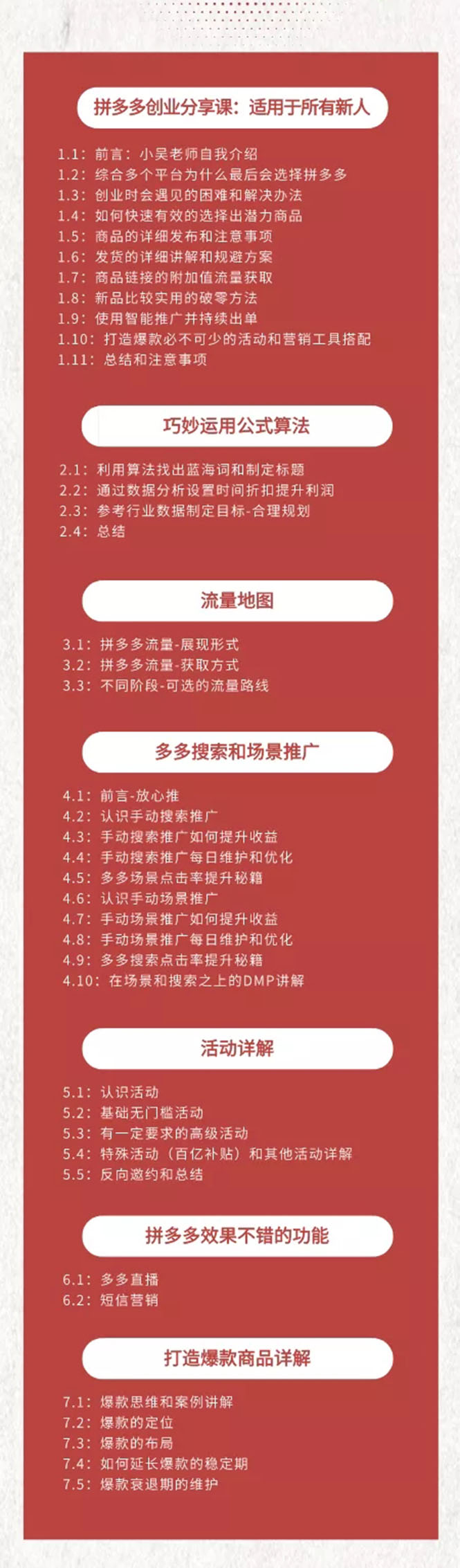 （1686期）拼多多新人打造爆款创业课：快速引流持续出单，适用于所有新人-韬哥副业项目资源网