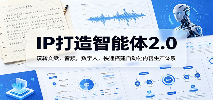 IP打造智能体2.0:玩转文案,音频,数字人,快速搭建自动化内容生产体系-韬哥副业项目资源网