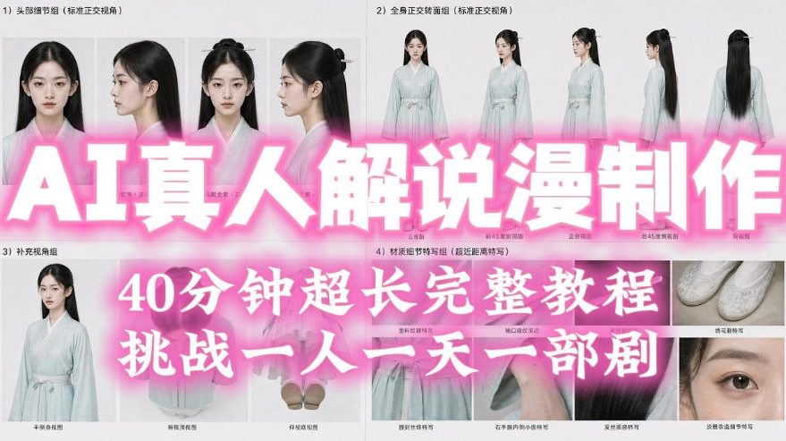 2026年AI真人解说漫剧自动批量化制作教程，40分钟超长完整，自动批量化制作，挑战一人一天一部剧！-韬哥副业项目资源网