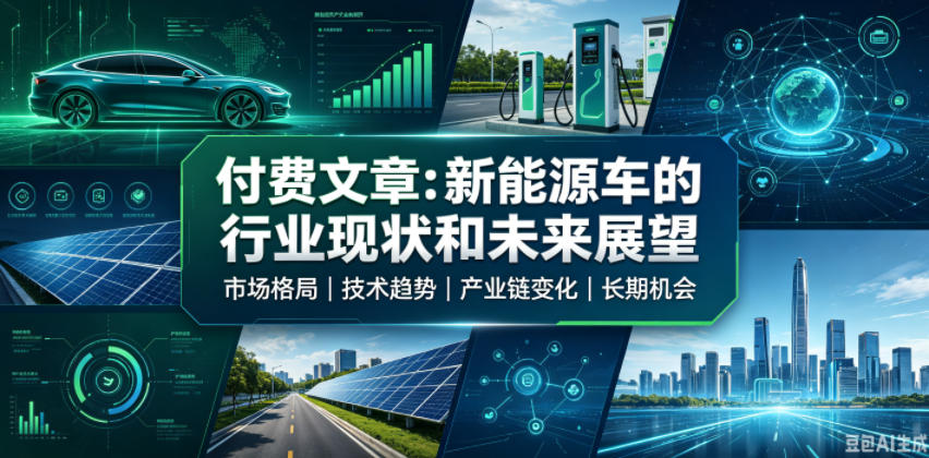 付费文章：新能原车的行业现状和未来展望-韬哥副业项目资源网